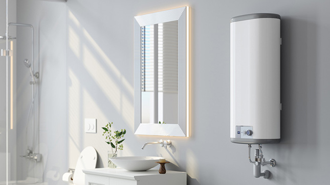 boiler in de badkamer